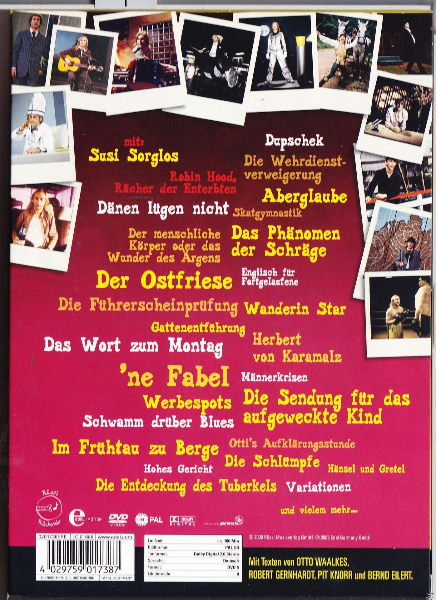 DVD-Rückseite mit mehreren kleinen Bildern, verschiedenen Texten und Titeln.