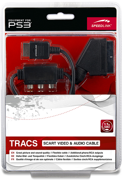 SPEEDLINK TRACS Scart Video & Audio Kabel, Scart Kabel, Schwarz
