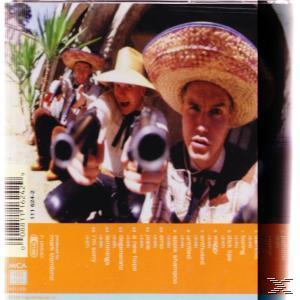 Album borítója három férfival, akik cowboy kalapot viselnek és fegyvert tartanak.