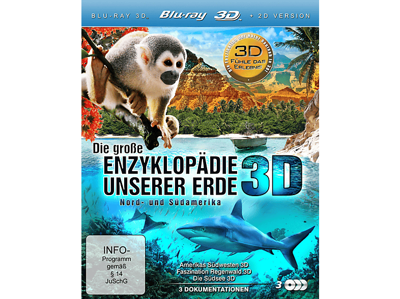 Die große Enzyklopädie unserer Erde 3D - Nord/-Südamerika (2D + 3D Version) 3D Blu-ray (+2D)
