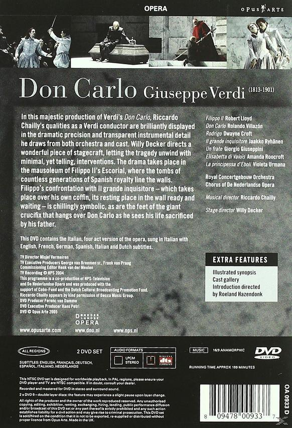 Opera, - - Carlo of Concertgebouw Royal (DVD) Chorus VARIOUS, Nederlandse Don Orchestra De
