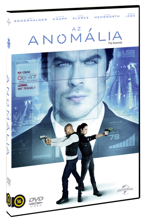 DVD borító. Férfi arca, két ember fegyverrel. Cím: Az Anomália.