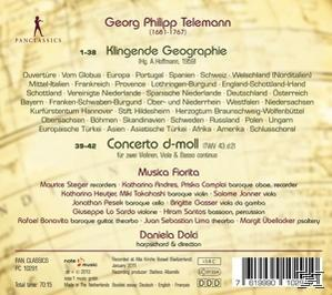 Ein CD-Cover mit Text auf Deutsch, einer Karte und einer Liste von Namen und Titeln.
