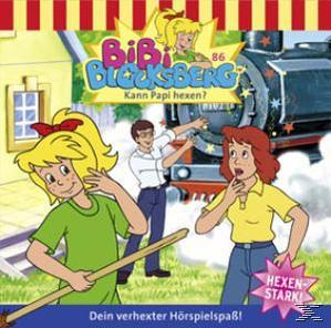 Cartoon-Cover. Charaktere mit einem Zug. Titel: Bibi Blocksberg.
