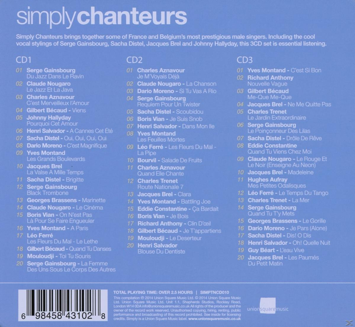 VARIOUS - Simply Chanteurs - 3cds From France's Finest Singers  - (CD)