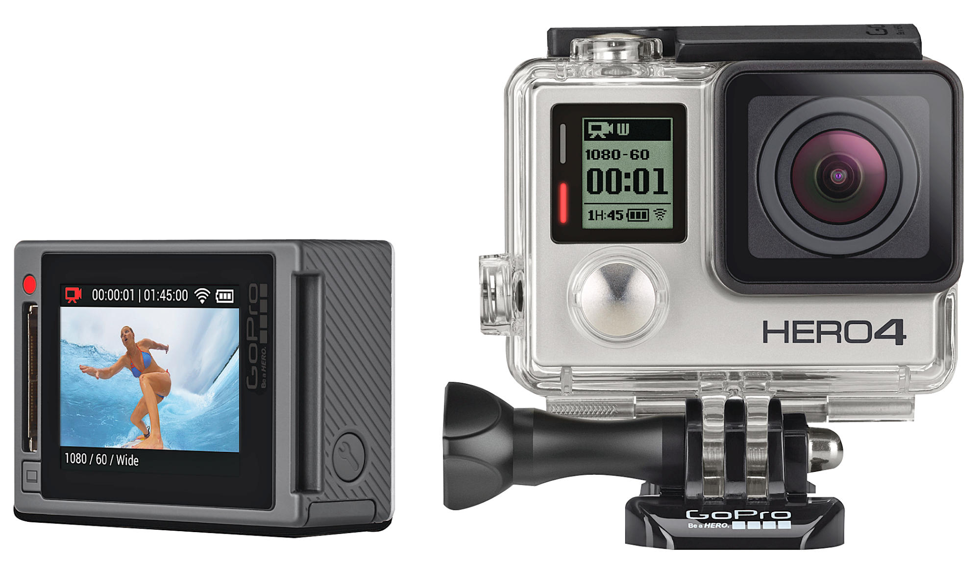 Videocámara Outdoor - GoPro Hero4 Silver, Pantalla Táctil