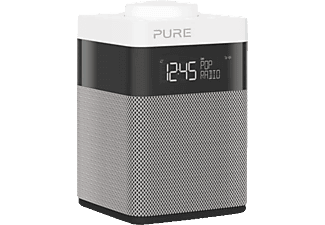 PURE DIGITAL POP Mini - Radio numérique (DAB+, FM, Blanc/argent)