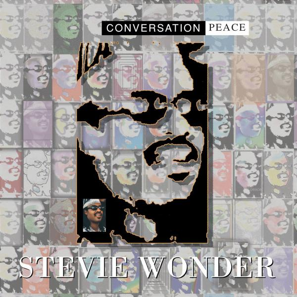 Albumcover, Stevie Wonder, schwarze Silhouette.