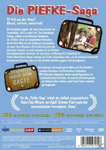 DVD-Cover, blauer Hintergrund, Kofferbilder, Text auf Deutsch, Bilder von Personen.