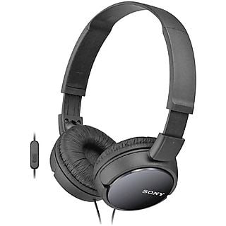 Auriculares - Sony MDR-ZX110AP, Con cable, Con micrófono, 12 Hz- 22kHz, 98 dB, De diadema, Supra-aural, Negro