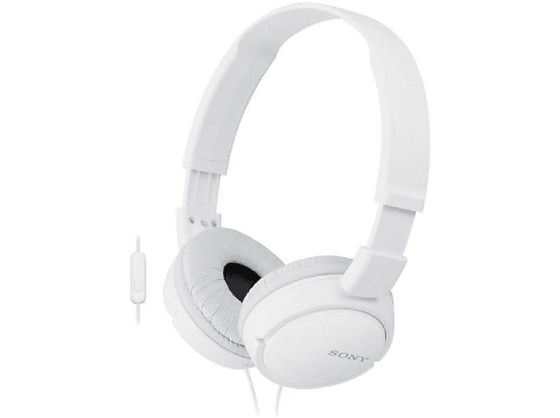 SONY MDR-ZX110AP, On-ear Kopfhörer Weiß Kopfhörer in Weiß kaufen | SATURN