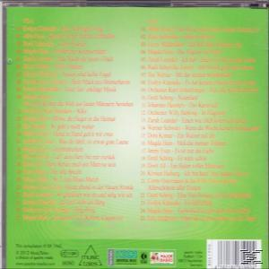 CD-Cover mit grünem Hintergrund und einer Liste von Songs mit Text.