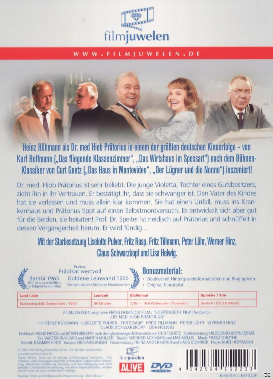 Rückseite einer DVD-Hülle, Schwarzweißbild, Text auf Deutsch.