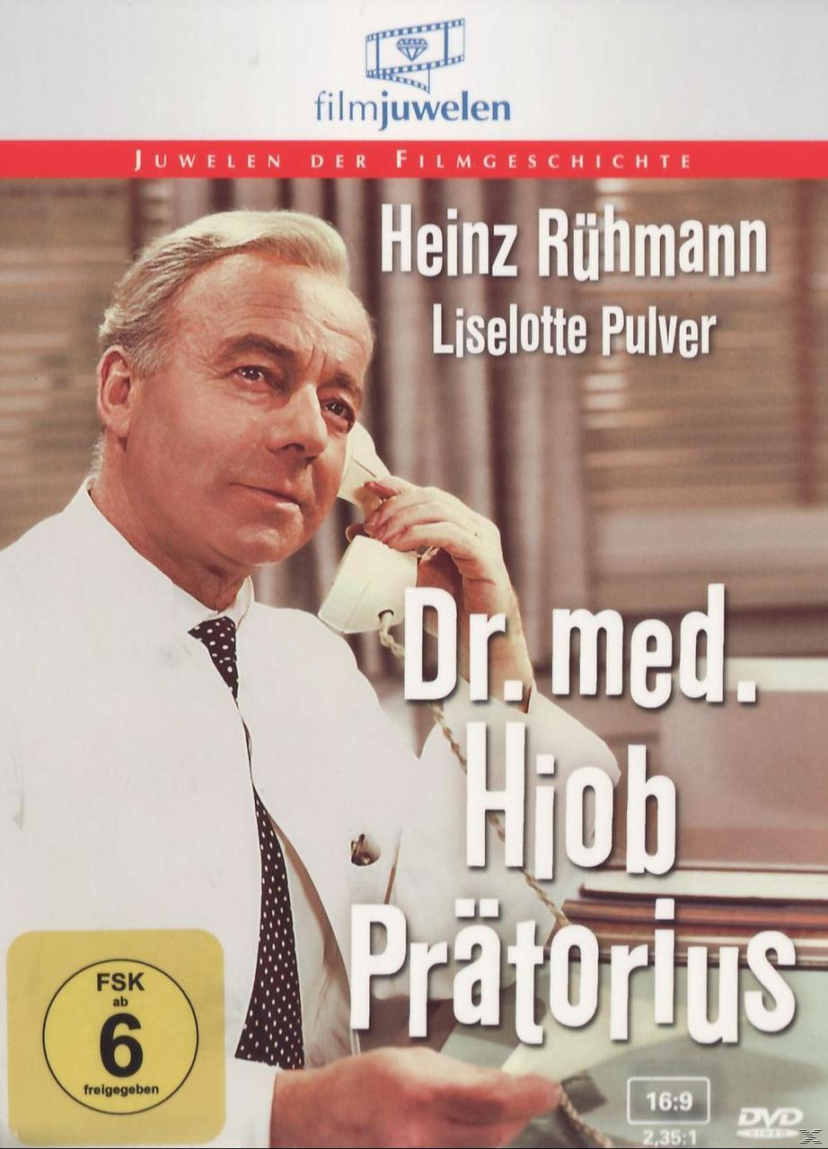 Heinz Rühmann telefoniert, trägt einen weißen Kittel. Auf der DVD steht "Dr. med. Hiob Prätorius".