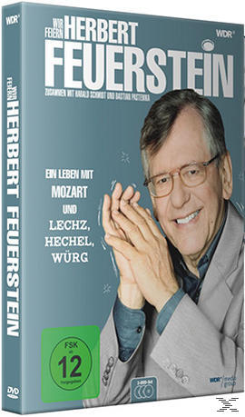 DVD-Cover: Ein Mann mit Brille. Titel: 'Herbert Feuerstein'. Text: 'Ein Leben mit Mozart...'