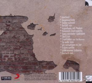 CD-Hülle mit abblätternder Farbe, die eine Backsteinmauer freilegt. Text listet Songtitel.
