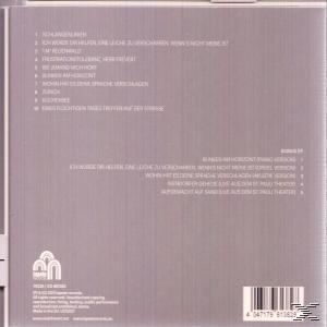 Rückseite einer CD mit Titelliste und Credits. Grauer Hintergrund.