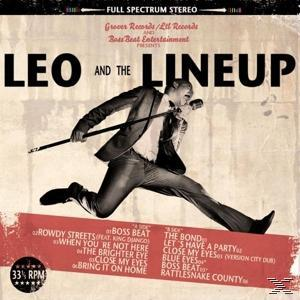 Albumcover. Ein Mann rennt mit Mikrofon. Text: Leo and the Lineup.