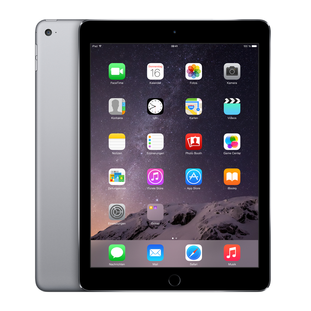 APPLE iPad Air 2 MGKL2FD/A, Tablet, 64 GB, 9,7 Zoll, Schwarz/Grau