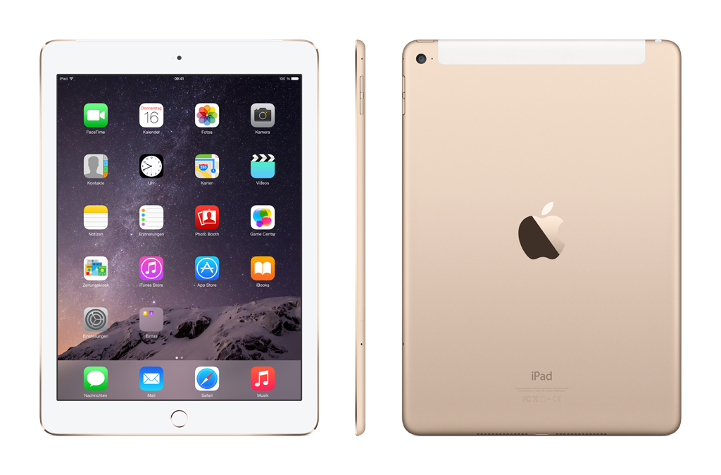 APPLE iPad Air 2 MH1C2FD/A Cellular, Tablet, 16 GB, 9,7 Zoll, Gold