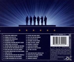 Albumcover. Silhouetten von Menschen und Text auf blauem Hintergrund.