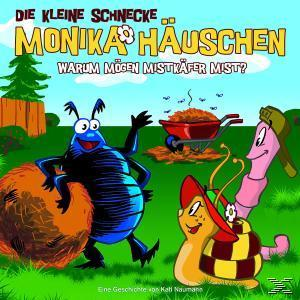 Cartoonbild einer Schnecke, eines Käfers und eines Regenwurms mit dem Titel 'Monika's House'.
