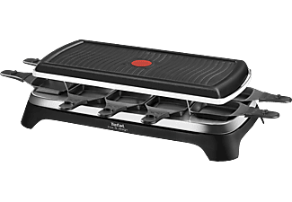 TEFAL Tefal RE4588 Ambiance Inox& Design - Raclette con funzione grill - 1350 Watt - Nero - Raclette (Nero/Acciaio inossidabile)