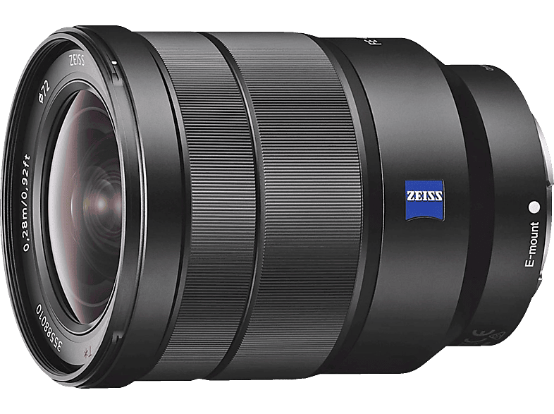 SONY SEL1635Z Zeiss Vollformat 16 mm - 35 mm f/4.0 OSS, ED, ASPH, DMR, Circulare Blende (Objektiv für Sony E-Mount, Schwarz)