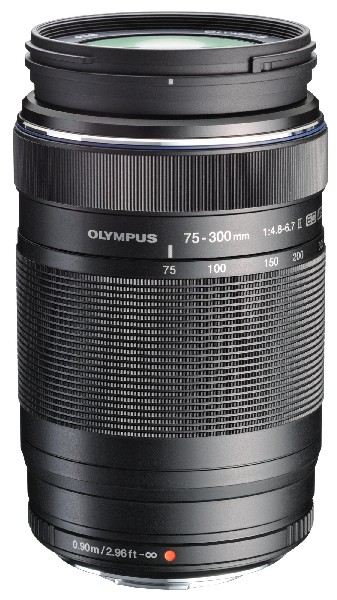 Olympus M.zuiko Digital ed 75‑300mm f4.8‑6.7 ii objetivo adecuado para todas las mft modelos omd pen serie g de panasonic negro 75300mm encaje micro 43 apertura f4.8 f22 f4.86.7 75300 1.4.86.7 f4867 14.86.7