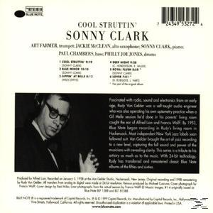 CD borító: Sonny Clark, szemüveges férfi, kotta és a számlista.