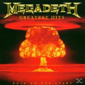 Albumcover-Artwork: Eine nukleare Explosion mit rotem Hintergrund. Das Wort 'MEGADETH' und 'GREATEST HITS'.