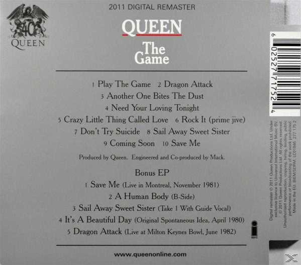 Deluxe Edition - The Remastered) (CD) Queen (2011 - Game