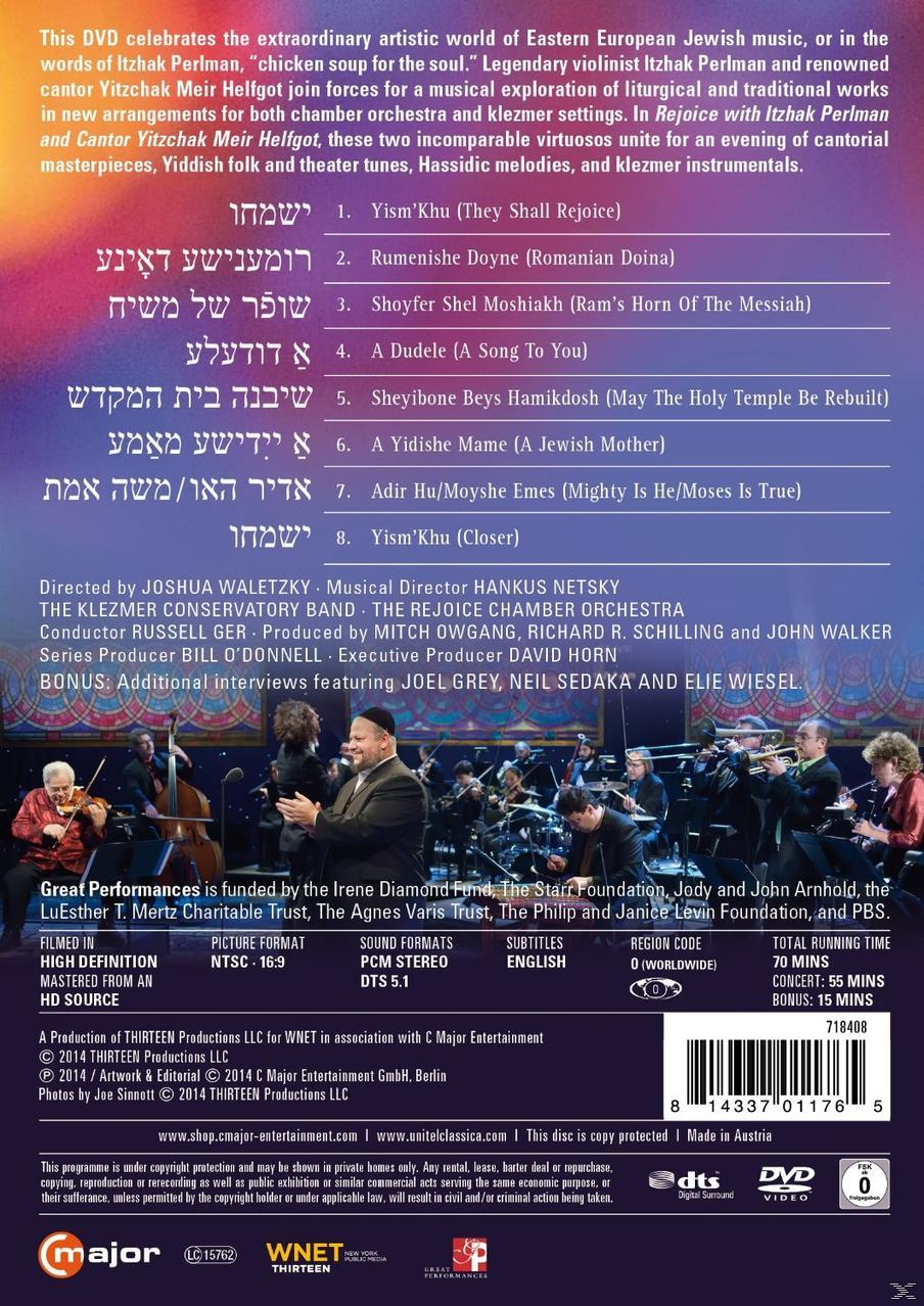 Conservatory (DVD) Helfgot, Band Orchestra, Perlman, Rejoice - Rejoce Yitzchak Netsky, - Klezmer Hankus Meir The Itzhak Chamber
