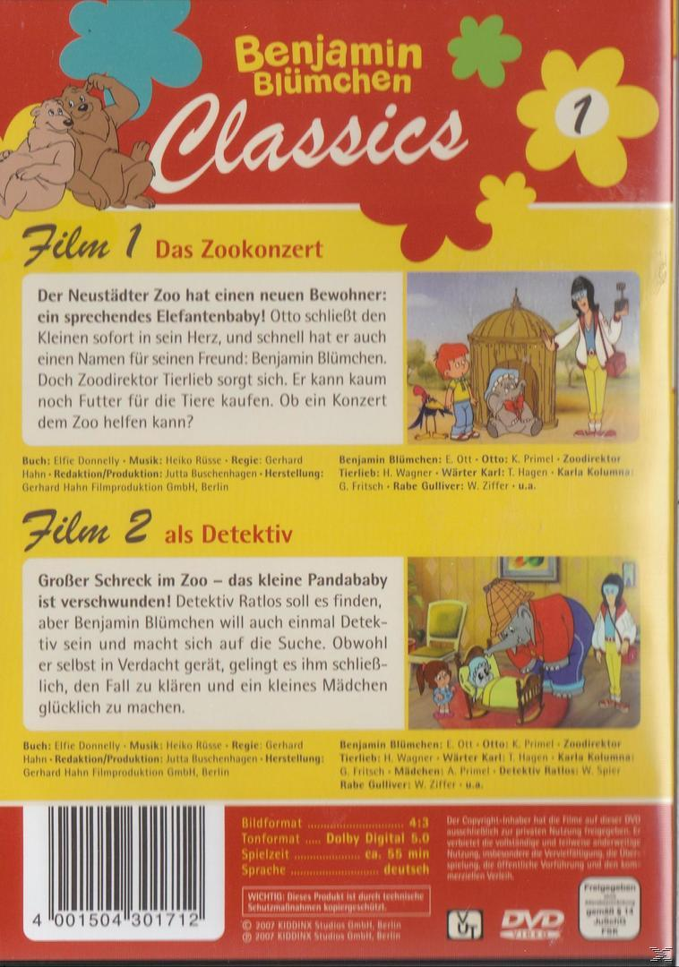 DVD-Cover mit einem Zeichentrick-Elefanten und Text auf Deutsch. Der Hintergrund ist grün.