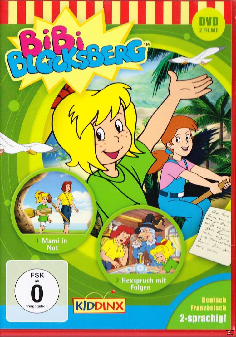 DVD-Cover: Zeichentrick von Mädchen und Junge mit Hexenmotiv. Titel ist "BiBi Blocksberg".