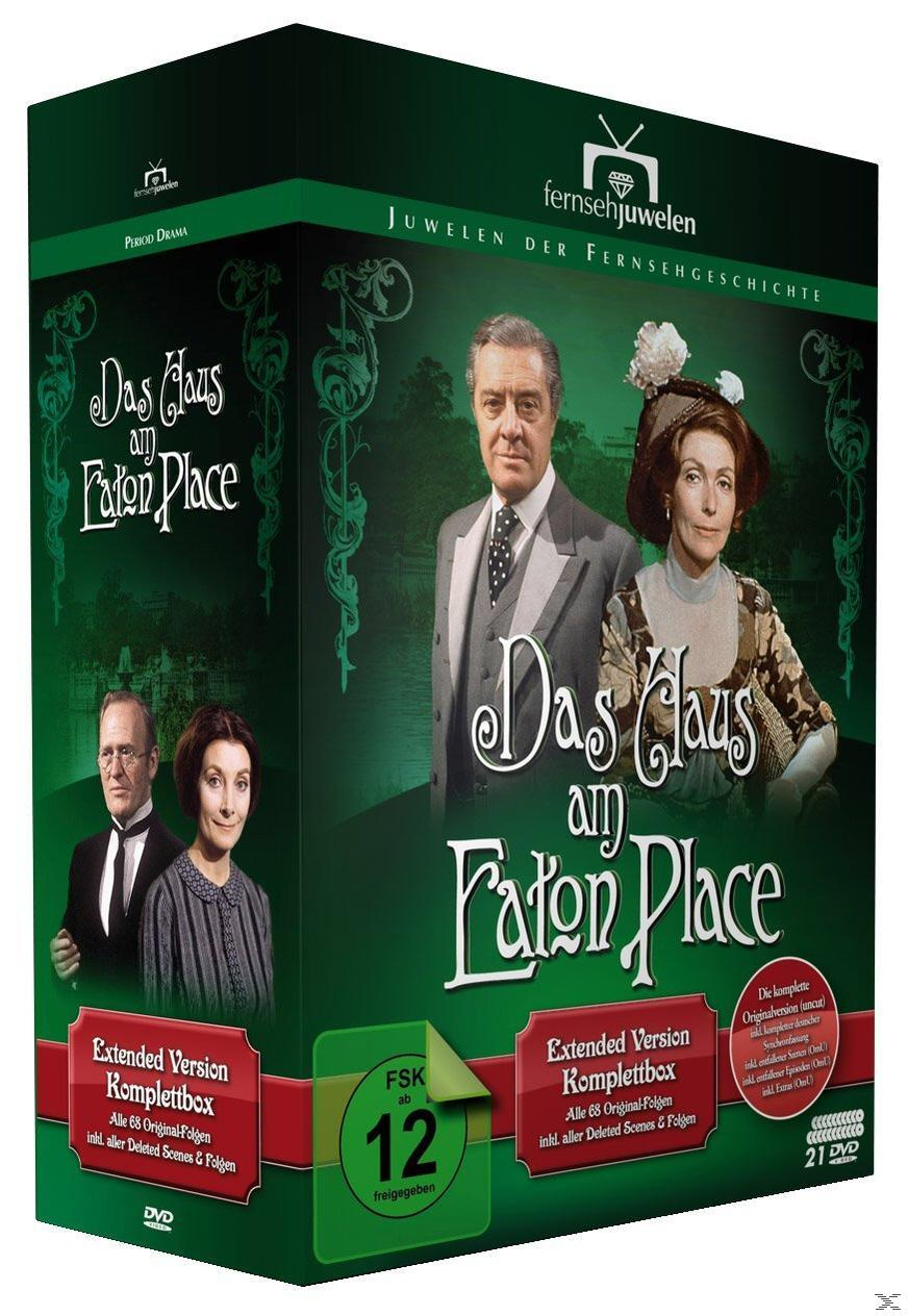 DVD-Box-Set-Cover. Text: Das Haus am Eaton Place. Schauspieler im Bild. Hintergrund: grün und schwarz.