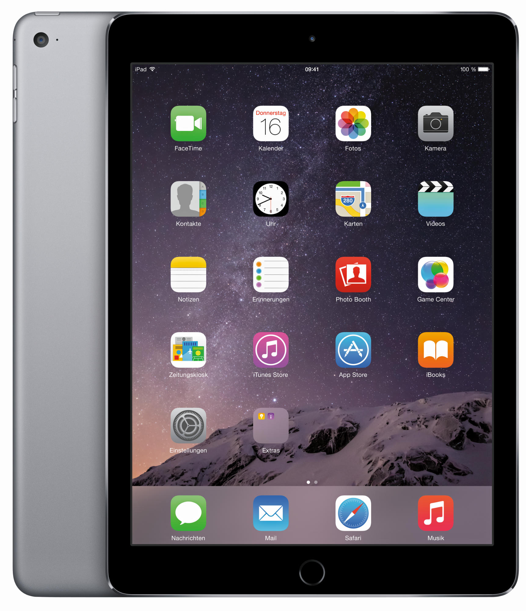 APPLE iPad Air 2 MGKL2FD/A, Tablet, 64 GB, 9,7 Zoll, Schwarz/Grau