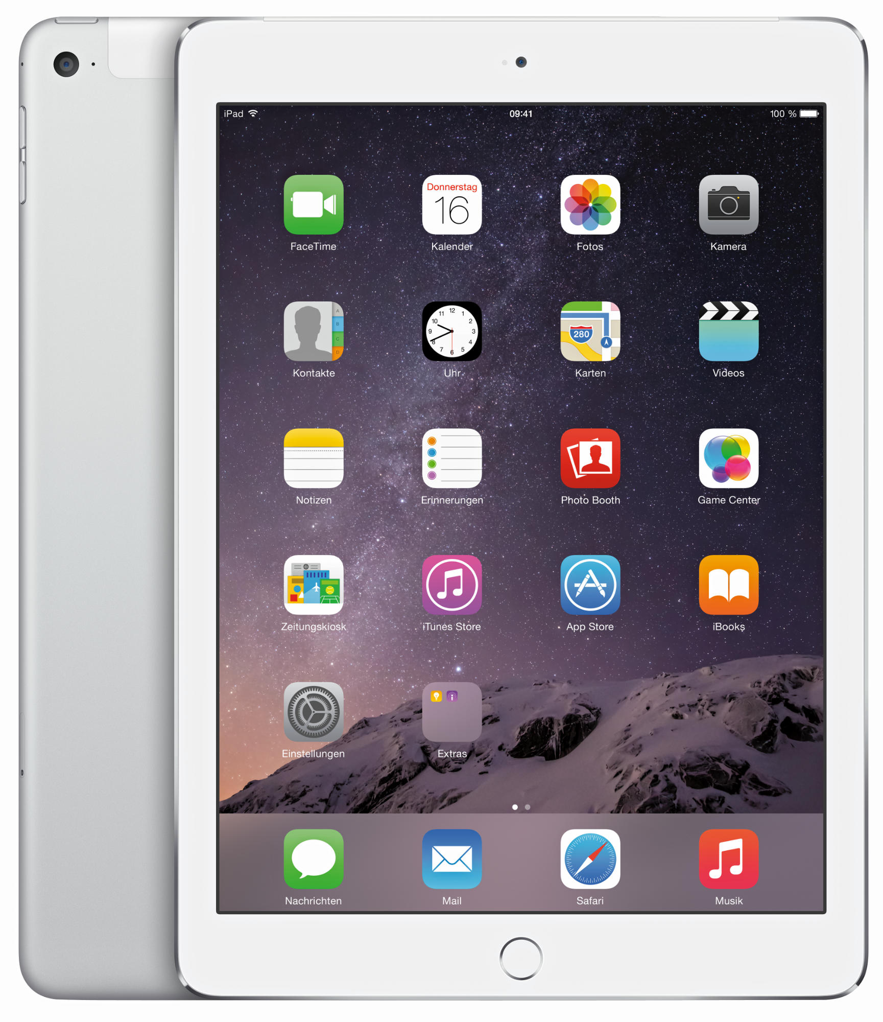 APPLE iPad Air 2 MGHY2FD/A Cellular, Tablet, 64 GB, 9,7 Zoll, Weiß/Silber