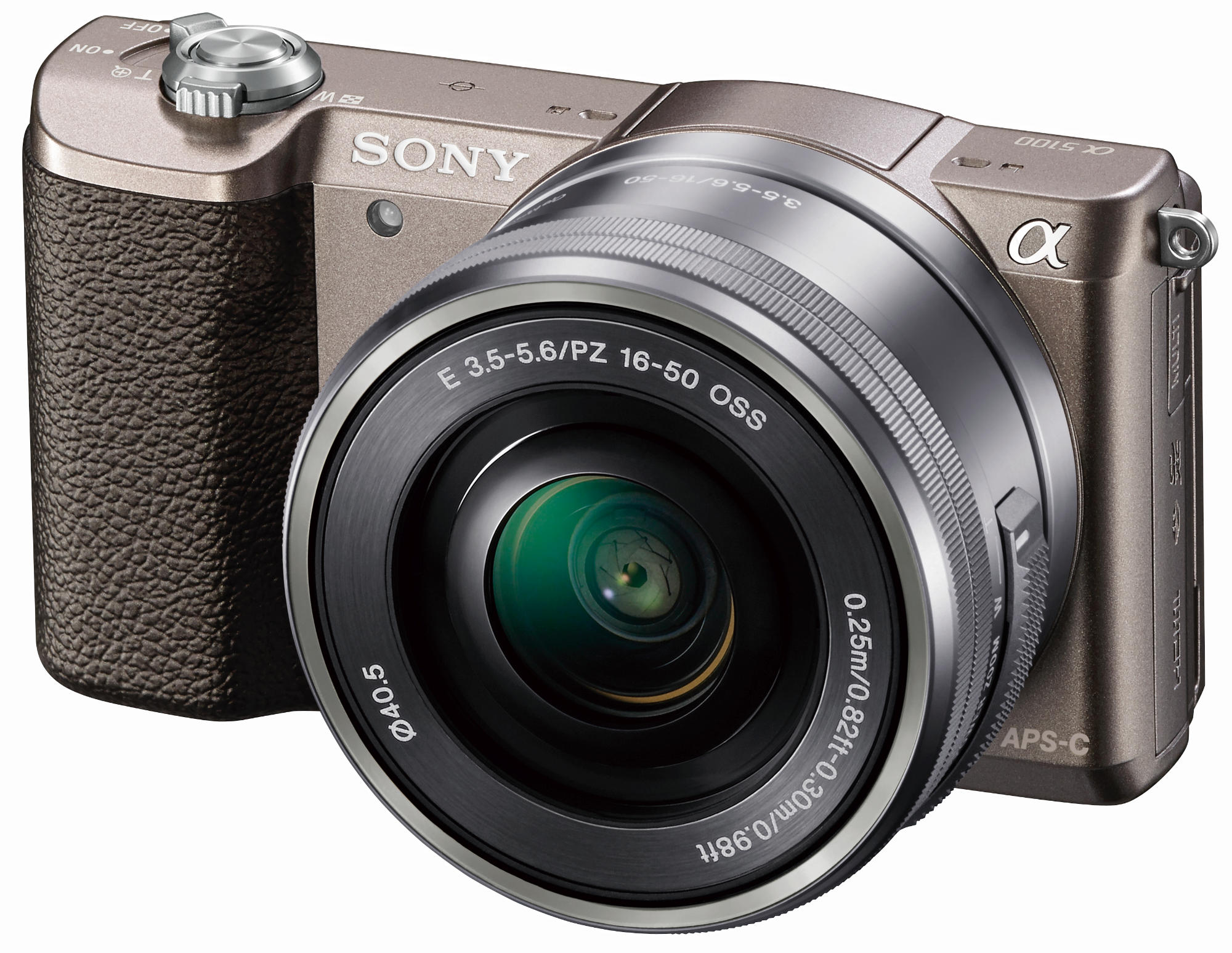 Cámara evil - Sony ILCE 5100LT + 16-50mm, Marrón, WiFi, NFC