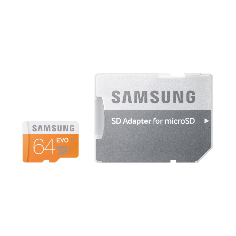 SAMSUNG EVO, Micro-SDXC Speicherkarte, 64 GB, 48 MB/s