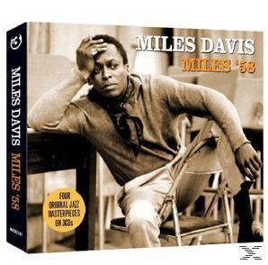 Miles Davis album borítója, Miles '58, fekete-fehér fotóval.
