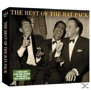Album borító: The Rat Pack, három öltönyös férfi, egy zöld dobozzal, amely 73 eredeti klasszikust tartalmaz.