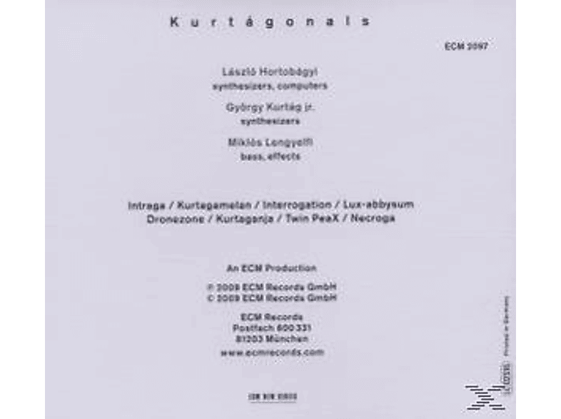 Kurtagonals, Kurtag Jr.,G./Hortobagyi,L./Langyelfi,M. - Kurtagonals - (CD)
