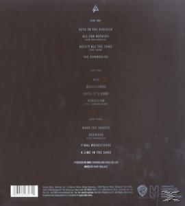 Album borító számlistával. Sötét háttér. Fehér szöveg. Az album neve középen.