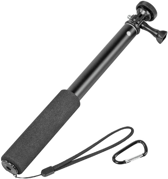 Hama 00004299 Palo para autofotos negro metal selfie 90 monopod con adaptador foto y