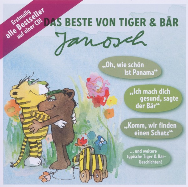 Albumcover mit einem Tiger und einem Bären, die sich umarmen. Text: Das Beste von Tiger & Bär.