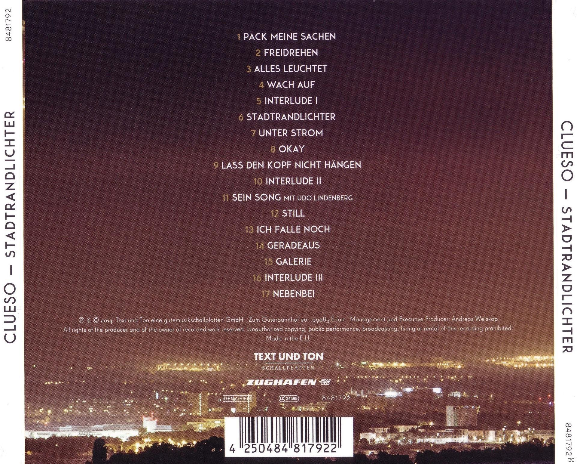 CD-Cover mit Songtiteln und einer Stadtansicht.