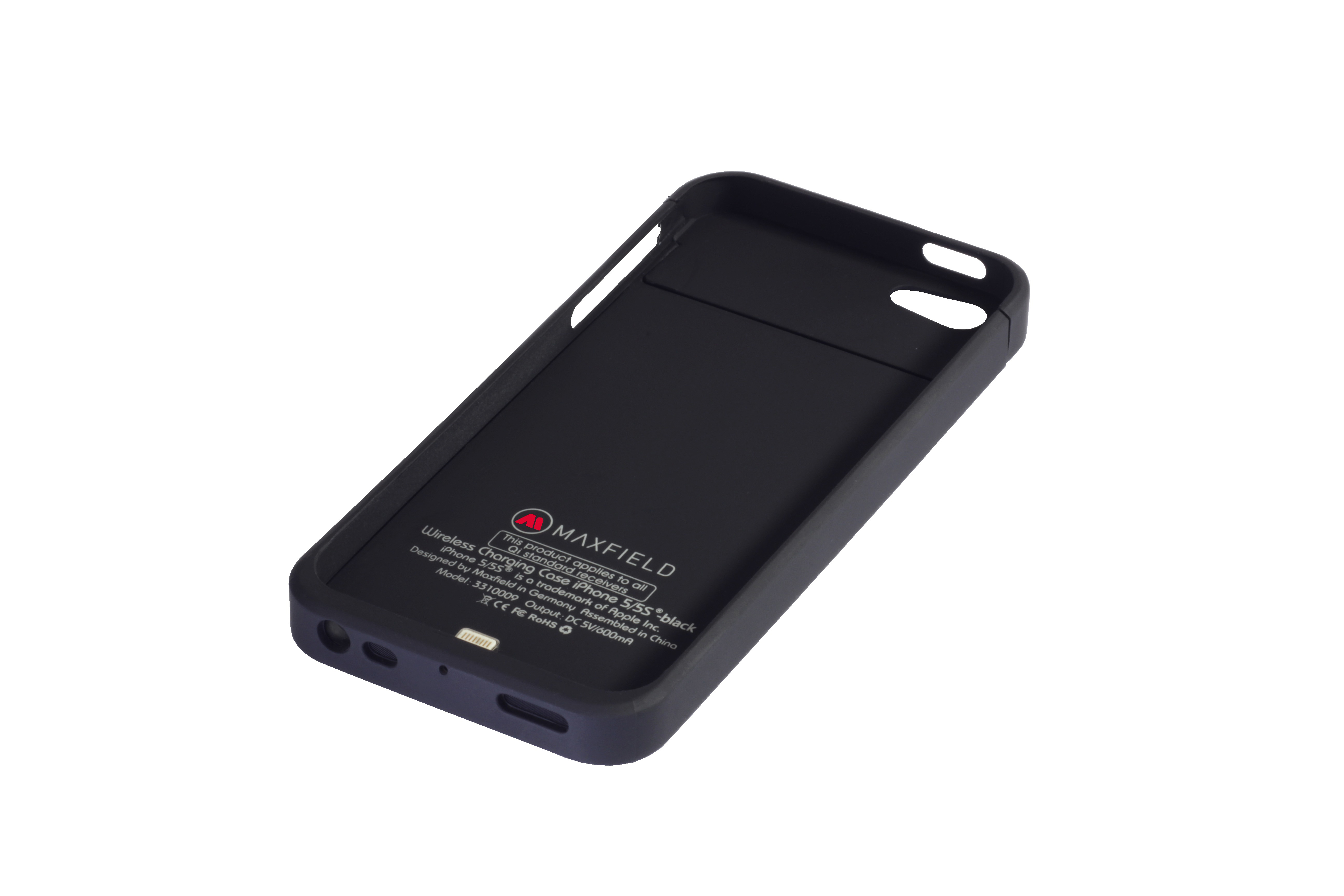 5s, Schwarz 5, Backcover, Apple, Charging iPhone Wireless MAXFIELD iPhone Case,
