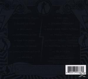 Albumcover mit Barcode. Text mit Songtiteln und einer Silhouette.