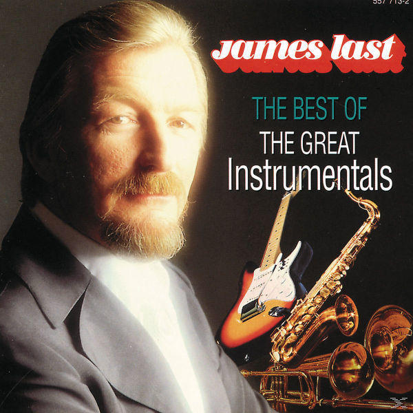 Albumcover mit dem Gesicht eines Mannes. Text: James Last. Instrumente im Hintergrund.